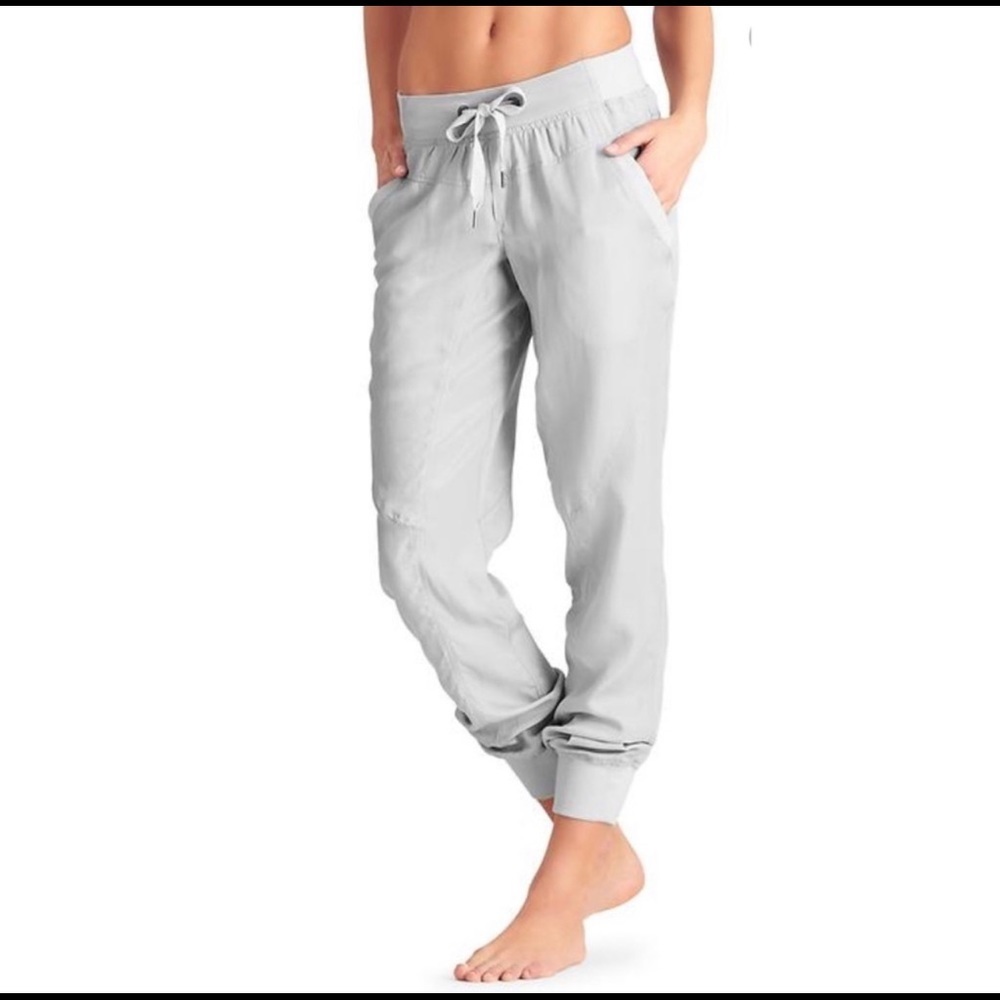 Athleta Womens Size 2 Workout Yoga Casual Sutra Jogger Pants In Light Gray